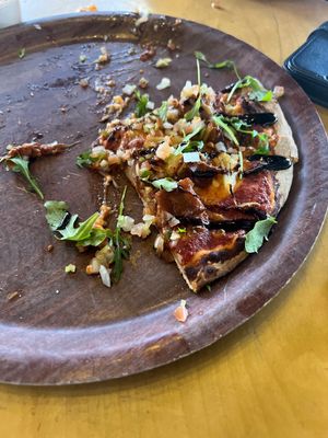 Barbecue jackfruit pizza   at Big Shed Brewing in Royal Park