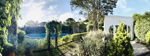 This is the beautiful view on the pool of colina flora   at Colina Flora in Colares