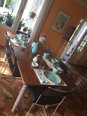 Breakfast table  at Colina Flora in Colares