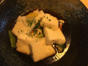 Ageadashi tofu made vegan at Õtaka in Sao Miguel