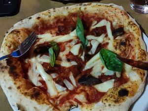 Pizza Parmigiana at Bella Compagnia in Vienna