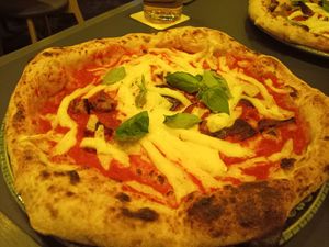 Vegan Pizza Parmigana at Bella Compagnia in Vienna