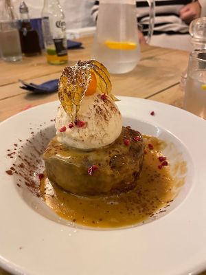 sticky toffee pudding, unfortunately didn’t get a pic of the main   at The Miners Arms in St Agnes