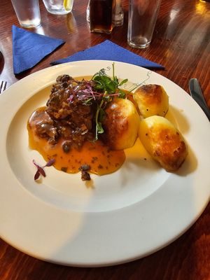 Vegan nut roast. at The Miners Arms in St Agnes