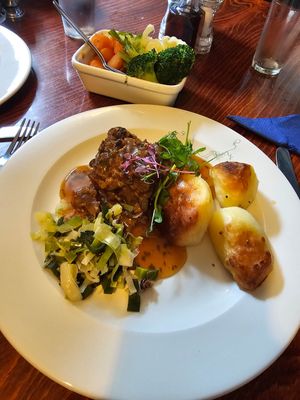 Vegan nut roast. at The Miners Arms in St Agnes