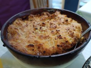Moussakas at Tabule Rasa in Corfu