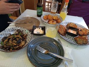 Extra potatoes crispy 💜 at Tabule Rasa in Corfu