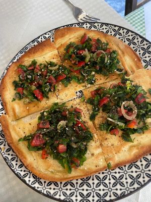 Israeli bruschetta  at Tabule Rasa in Corfu