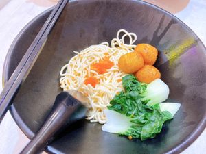 Ebiko prawn paste la mian  at Grove Cafe 素林 - Northshore Plaza I in Northeast Singapore