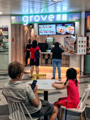 Stall front at Grove Cafe 素林 - Northshore Plaza I in Northeast Singapore