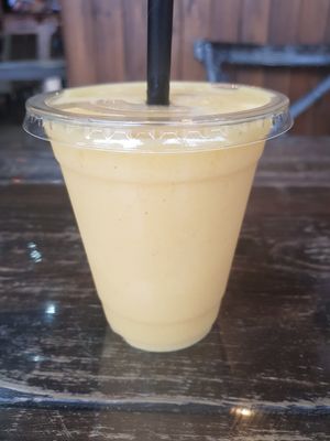 Mango and pineapple smoothie at Veggie Jimmy in South West London