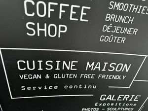 sign  at Galerie Café des Aiguilles in Chamonix-mont-blanc