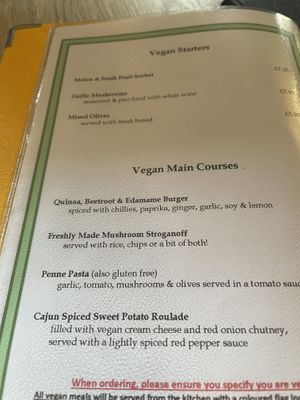 Menu  at Calf's Head in Clitheroe