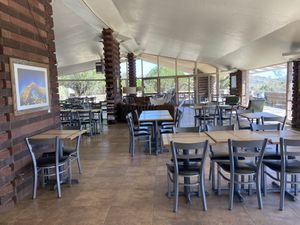 Inside   at Food for Thought Cafe in Joshua Tree