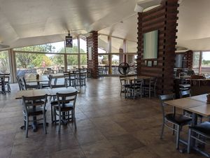 Inside at Food for Thought Cafe in Joshua Tree