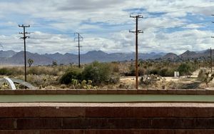View from inside the cafe.  at Food for Thought Cafe in Joshua Tree