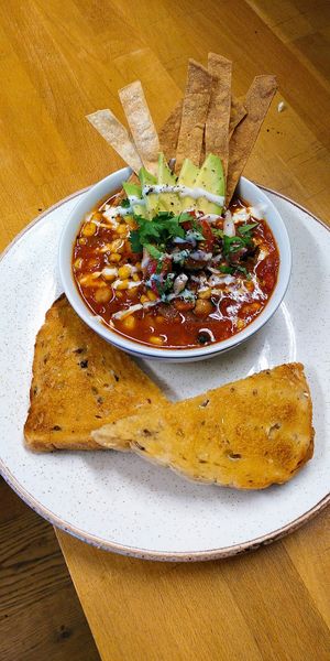 Tortilla soup  at Undercrag Studio & Café in Torver