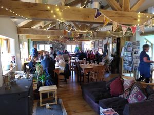 The cafe space  at Undercrag Studio & Café in Torver
