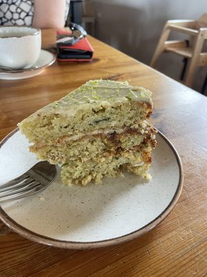 Lime and courgette cake! at Undercrag Studio & Café in Torver