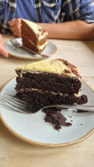 Chocolate Guinness cake at Undercrag Studio & Café in Torver