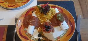 Plato vegano at El Puente in Oberammergau