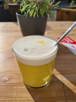 Golden Milk with Oat Milk at Hygge in Esslingen
