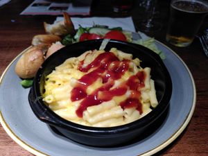 Mac and cheese with BBQ sauce (October 2021) at Slug & Lettuce in York