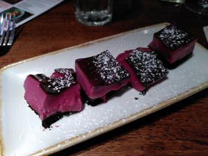 Cherry brownie cheesecake bites (October 2021) at Slug & Lettuce in York