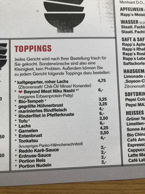 toppings at MoschMosch in Heidelberg