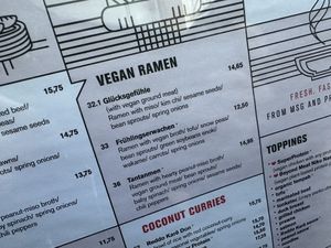 menu  at MoschMosch in Heidelberg