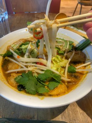 Curry noodles   at Pho in Edinburgh