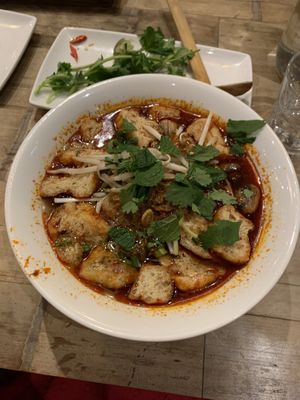 Hot & spicy tofu pho   at Pho in Edinburgh