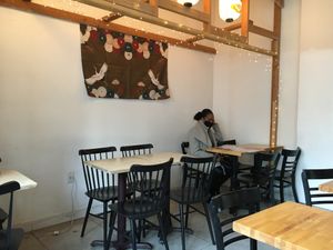 Inside seating at Sushi Star in New York City