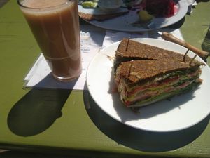 Club sandwich at Alchemist Garden in Amsterdam