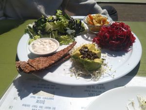 Rainbow plate at Alchemist Garden in Amsterdam