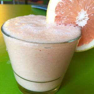Pink Grapefruit Smoothie at Alchemist Garden in Amsterdam