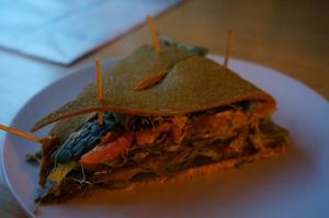 Breakfast options at Alchemist Garden in Amsterdam