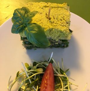 lasagne at Alchemist Garden in Amsterdam