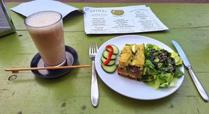 Delicious raw lasagne at Alchemist Garden in Amsterdam