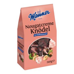   nougat knödel  at Manner in Vienna
