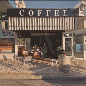 Frontage from Stockton at CAFE KIN in Nelson Bay