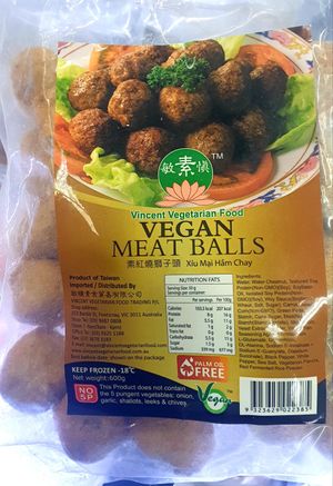 Vegan balls at AsianFoods Emporium in Bendigo