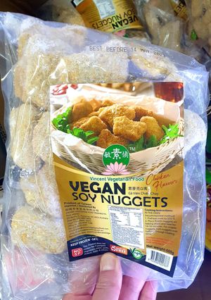 Vegan nuggets at AsianFoods Emporium in Bendigo