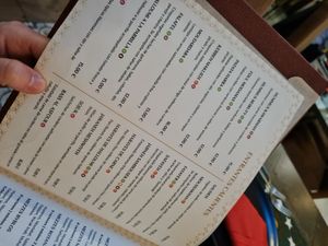 Menu at Rotana in Mallorca