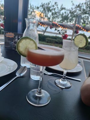 Moscow mule, and Thai fruits mocktail - yum! at Wung Nam Thai Water Palace in Caloundra
