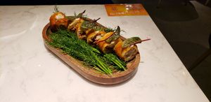 Yam veg sausage thingie at Mays - 蔓莳 in Wuhan