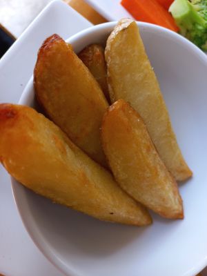 Potato wedges (order without aioli) #Veganuary at Nics Restaurant & Playground in Chiang Mai