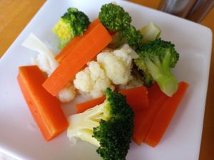 Steamed veggies #Veganuary at Nics Restaurant & Playground in Chiang Mai