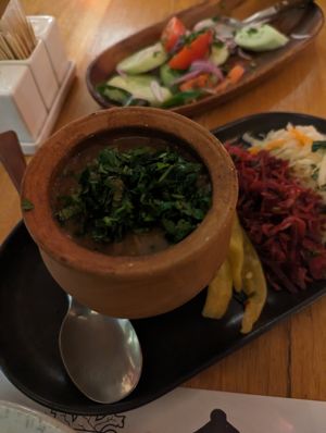 Bean stew at Georgian House in Tbilisi