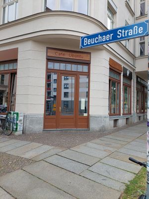 Located at corner opposite to tram station "Breite Straße" at Ubuntu in Leipzig